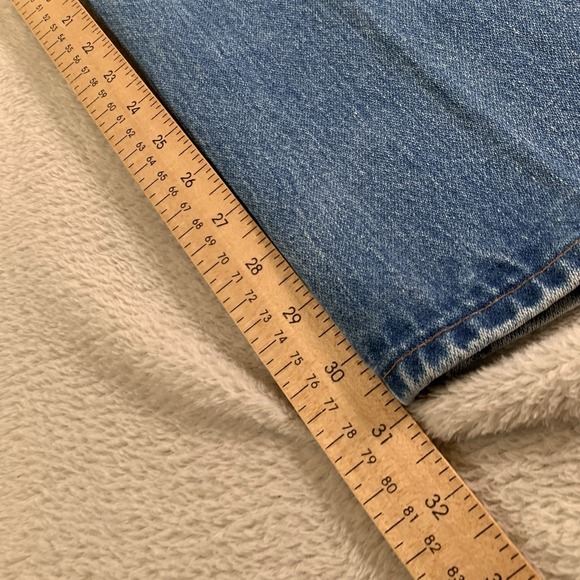 Vintage Wrangler 13MWZ Jeans Mens 38x32(34x31) Medium Wash Straight Made USA 80s - Picture 9 of 15